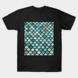 Blue and Black wavy design T-Shirt